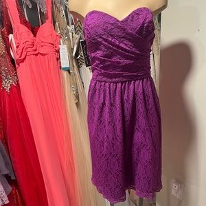Gather and Gown Size 12. Lace Dress. Color Framboise/Raspberry.